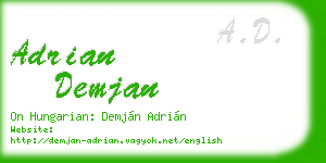 adrian demjan business card