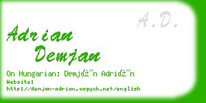 adrian demjan business card